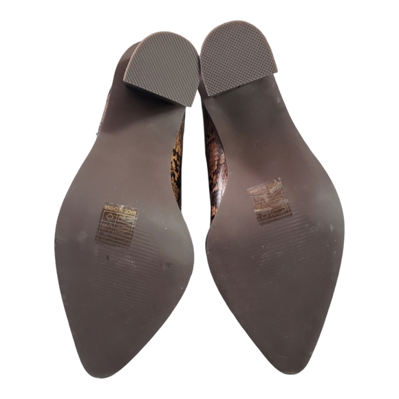 NWOB, Misguided Brown & Black Studded Boot 4" Heel Sz 10 - Picture 5 of 5